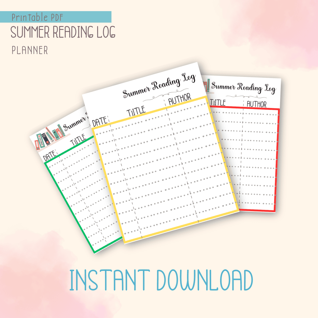 reading log mockup