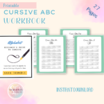 cursive alphabet workbook mockup