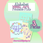 Alphabet wall art PLR 3-pack mockup