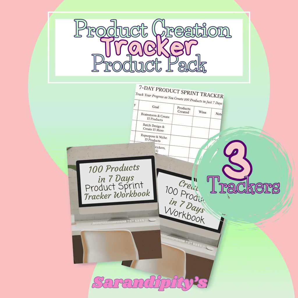 three pack product creation tracker set