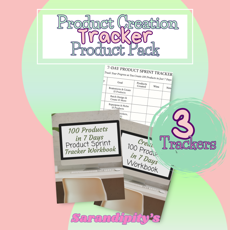 three pack product creation tracker set