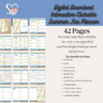 interactive clickable summer planner mockup