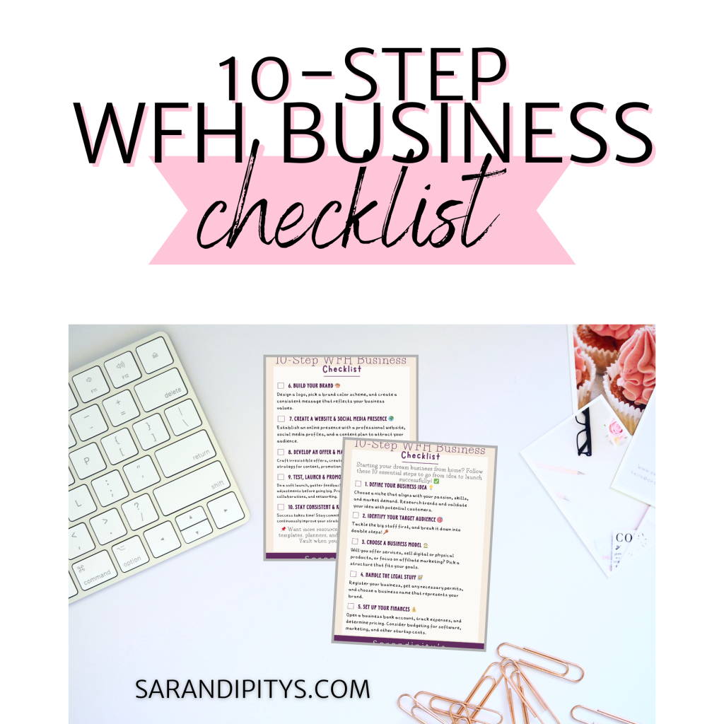10-step wfh business checklist mockup
