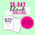 30 day blank challenge mockup