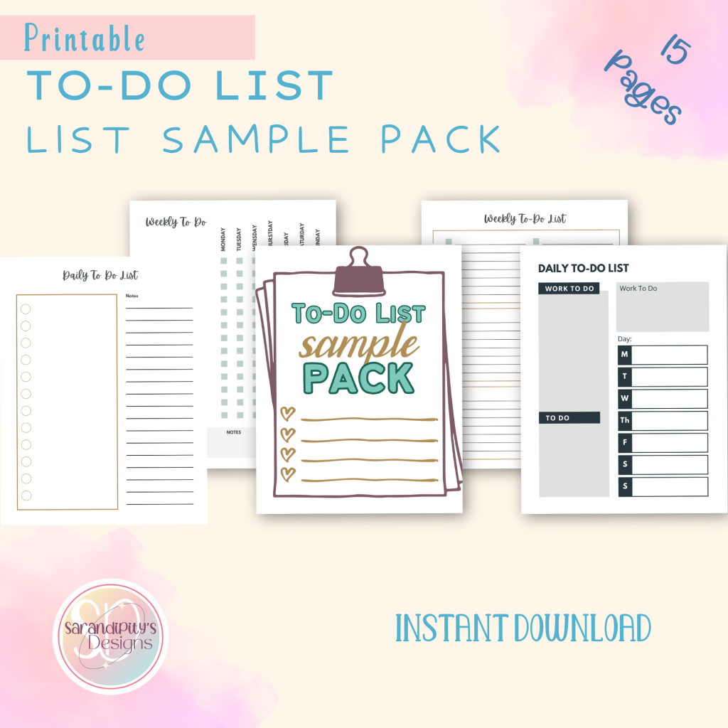 to-do list sample pack mockup