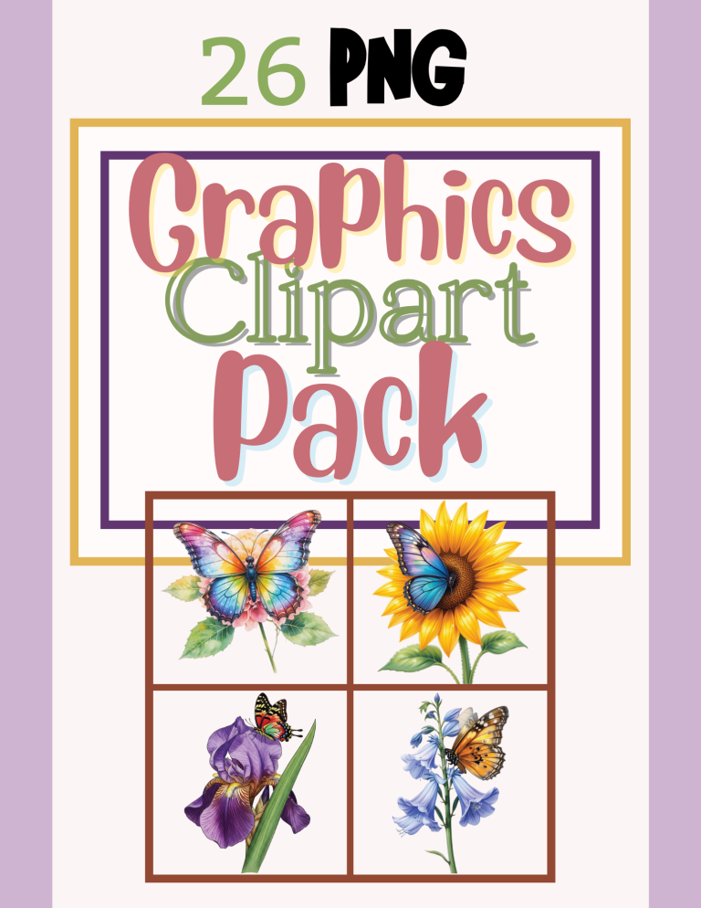 butterfly graphics pack mockup