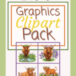 Adorable Highland Cows Graphics Pack