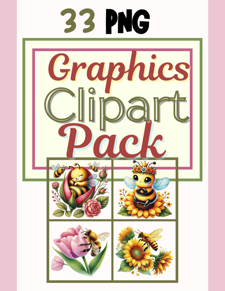 spring bee graphics pack