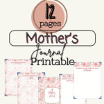 mother's journal printable mockup