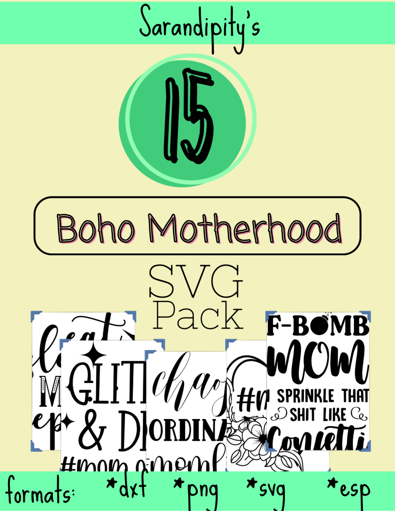 boho motherhood svg pack