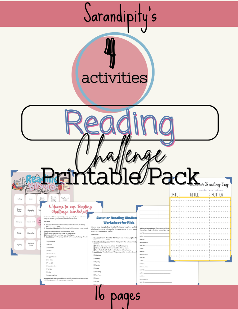 📚 Summer Reading Activity Pack – Fun Challenges for Kids and Adults! ☀️📖