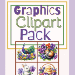 violet animal graphics set
