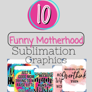 funny motherhood sublimation graphics mockup