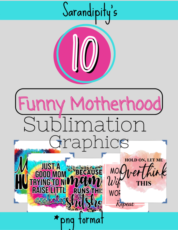funny motherhood sublimation graphics mockup