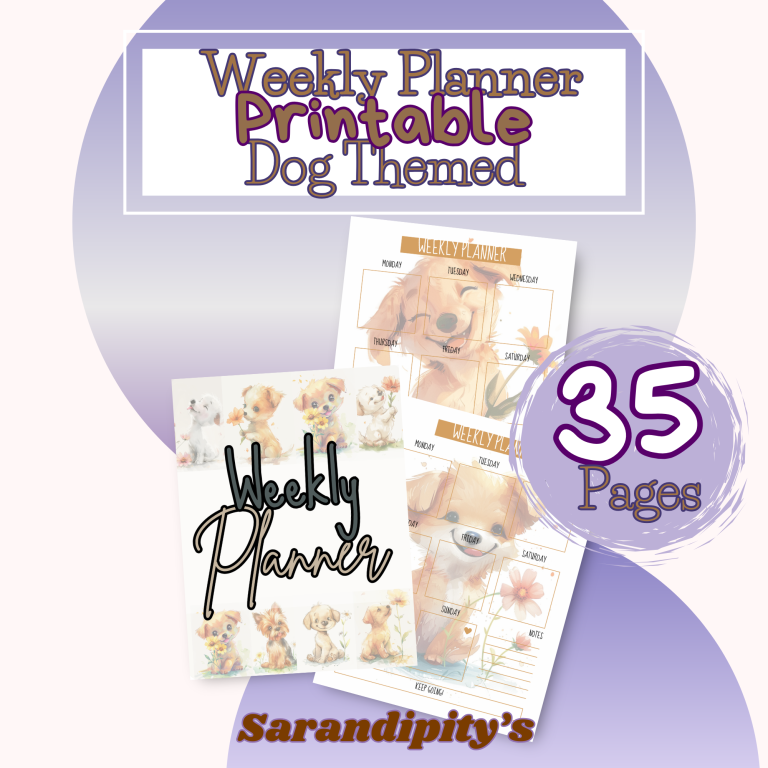 🐾 Make Every Week Pawsitively Productive with this Weekly Planner