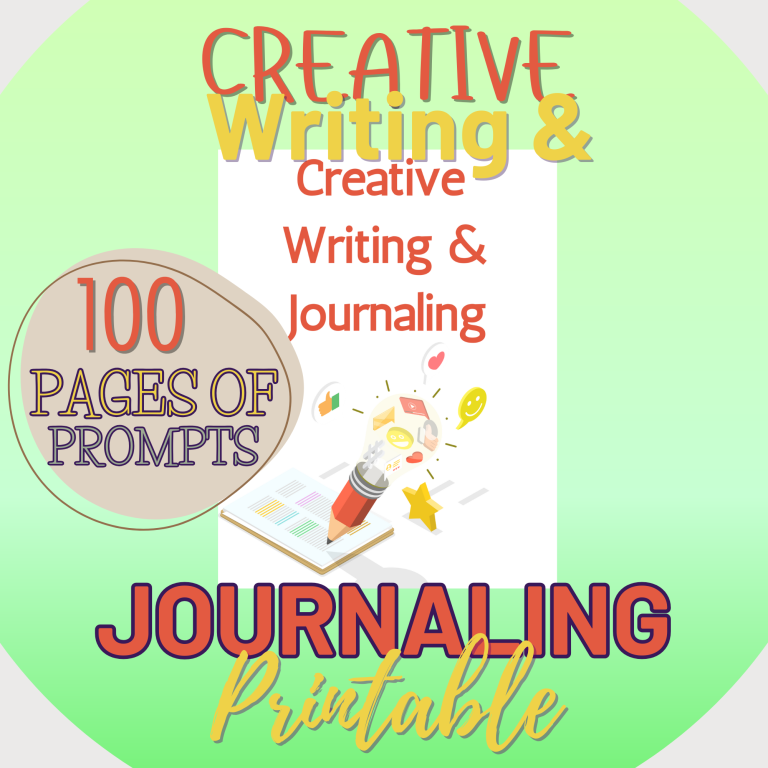 creative writing and journaling mockup