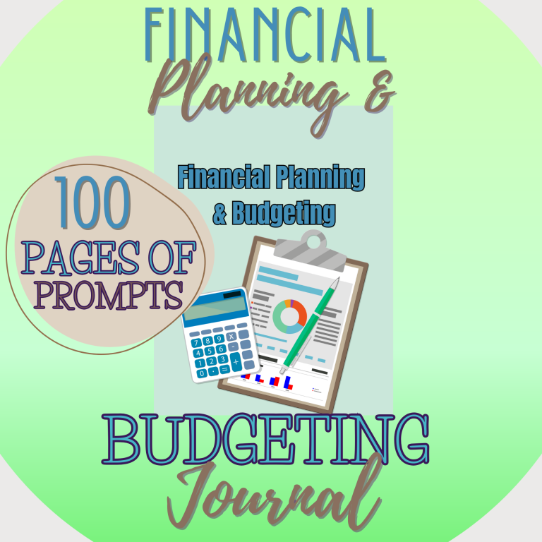 financial planning and budgeting journal mockup