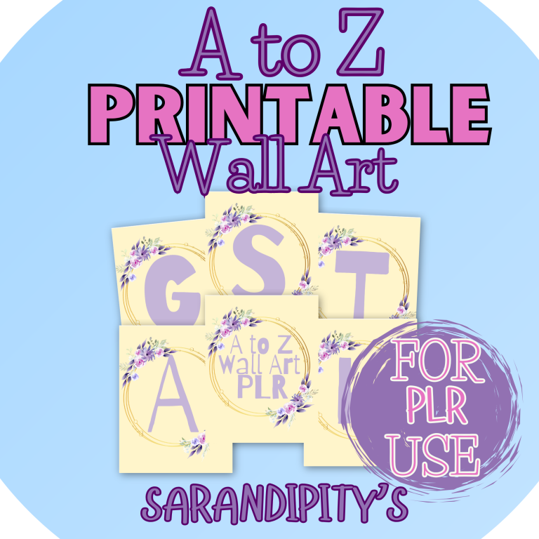 spring wall art alphabet floral mockup