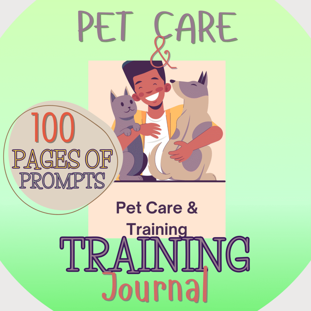 pet care and training journal mockup