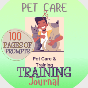 pet care and training journal mockup
