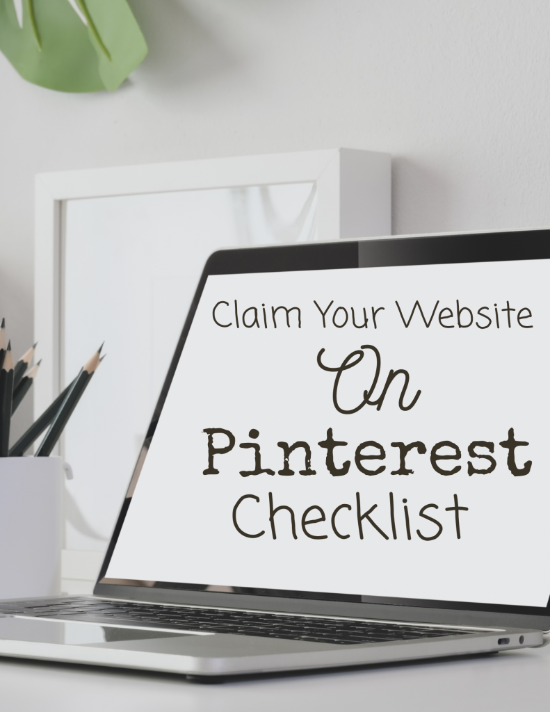 Claim Your Website on Pinterest checklist mockup