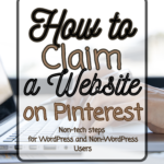 how to claim a website on pinterest graphic