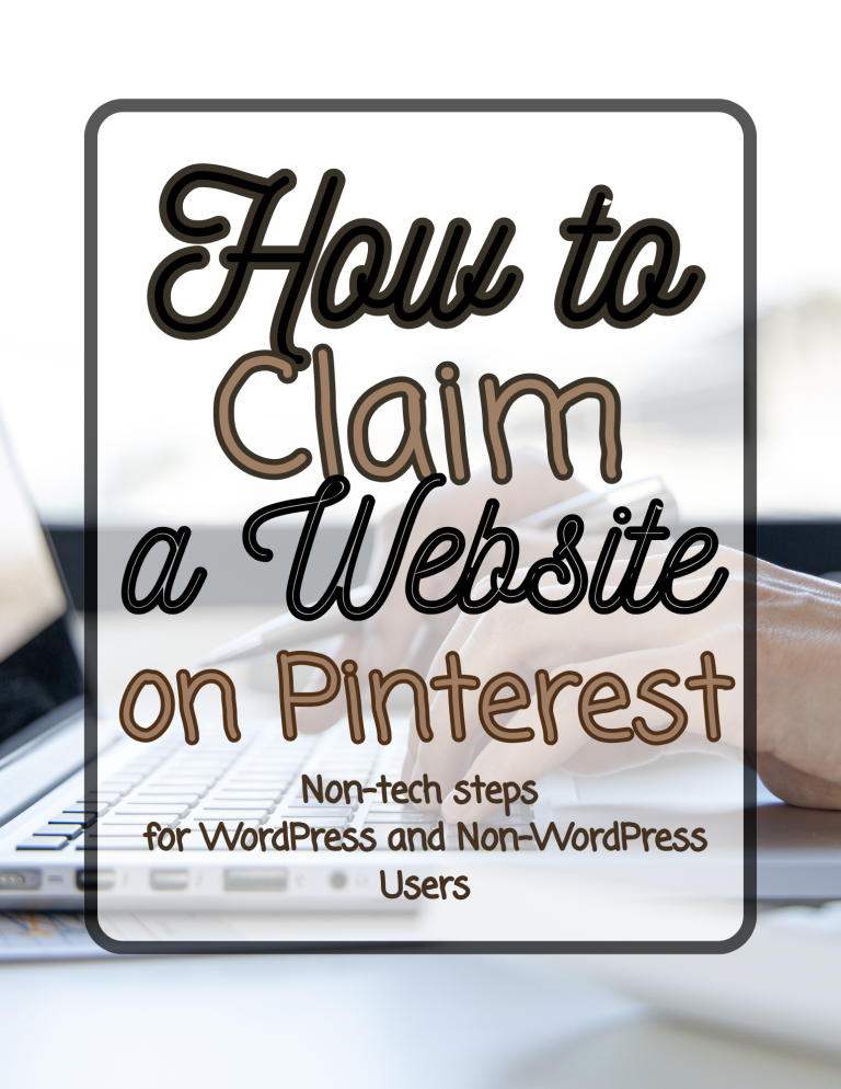 how to claim a website on pinterest graphic
