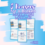 broken marketing message mockup