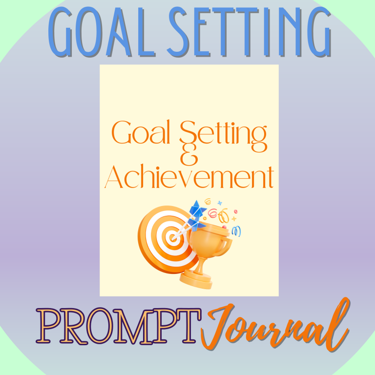 goal setting prompt journal mockup