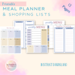 meal planner pack mockup