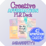 creative affirmation card deck mockup