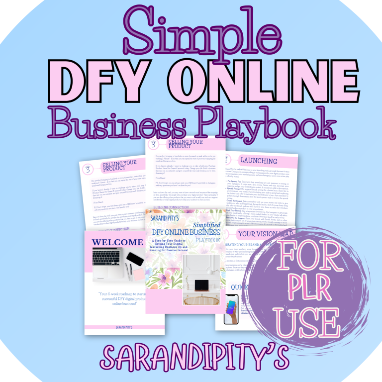 DYF Online Business playbook mockup