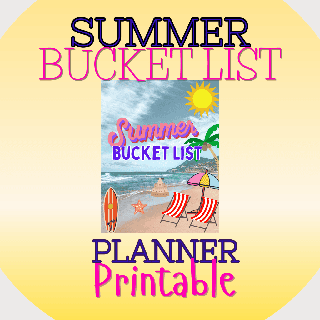 summer bucket list mockup