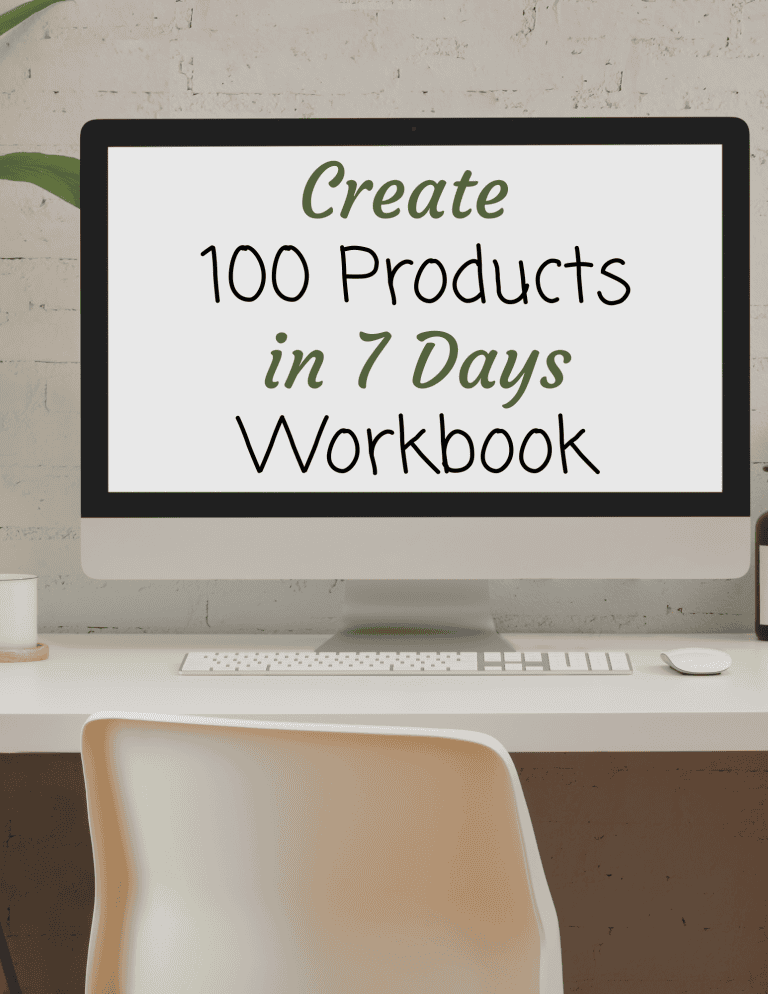 ✍️ The Create 100 Products in 7 Days Workbook