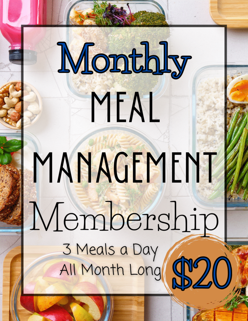 monthly meal management membership promo