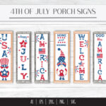 8-Pack Patriotic Porch Sign Graphics