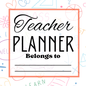teacher planner cover