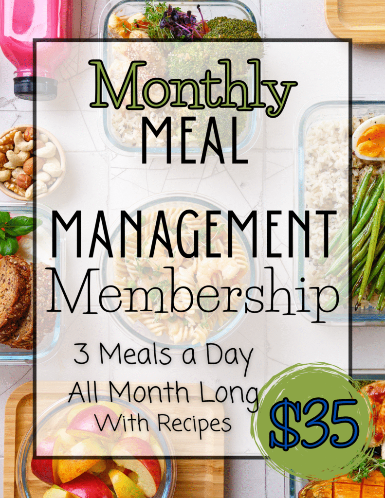 Premium monthly meal management membership