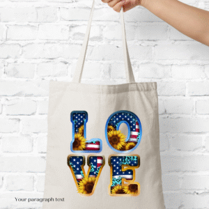 patriotic sunflower love graphic