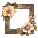 floral wood grain picture frame graphic