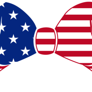 patriotic stars and stripes bow graphic