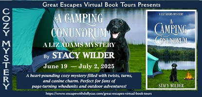A Camping Conundrum book tour banner