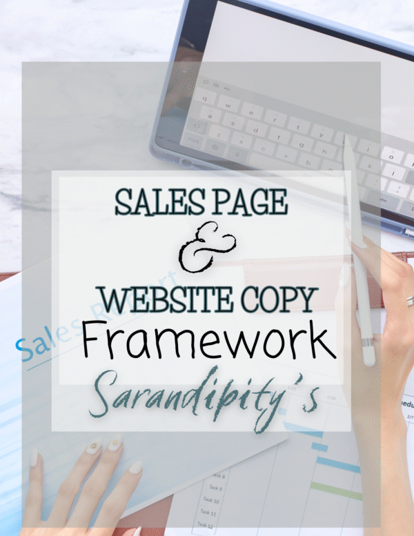 Sales Page and website copy cover