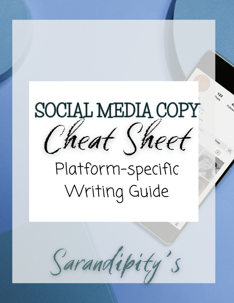 Social Media Copy Quickie Cheat Sheet cover