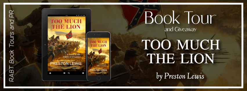 Too Much the Lion - Virtual book tour banner