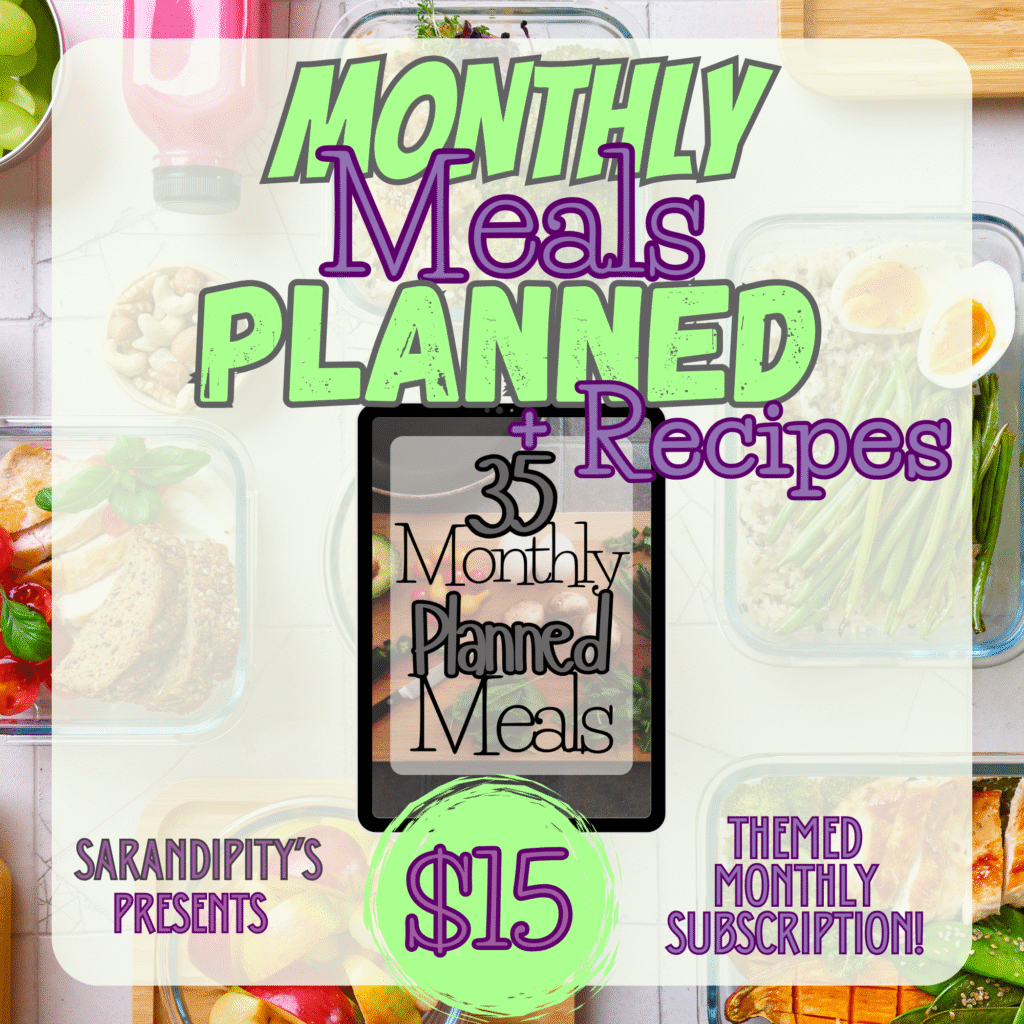 Monthly Meal Planner - Home Cook Edition