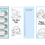 printable Colorable Reading Tracker Bookmarks