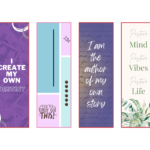 printable motivational bookmark mockup