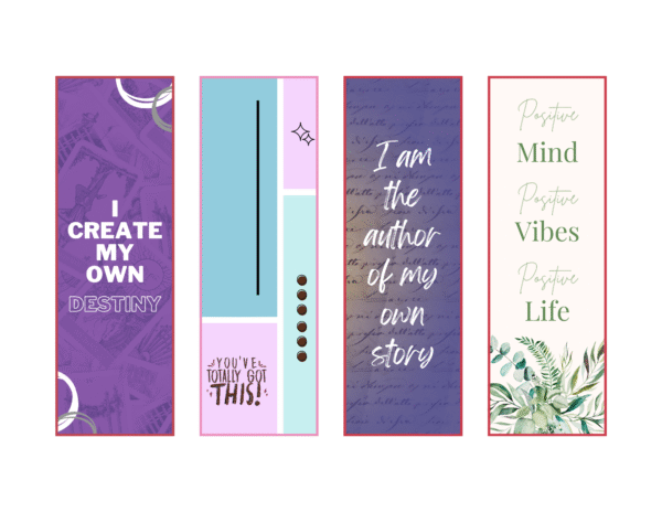 printable motivational bookmark mockup