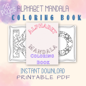 Printable A to Z Mandala Coloring Book